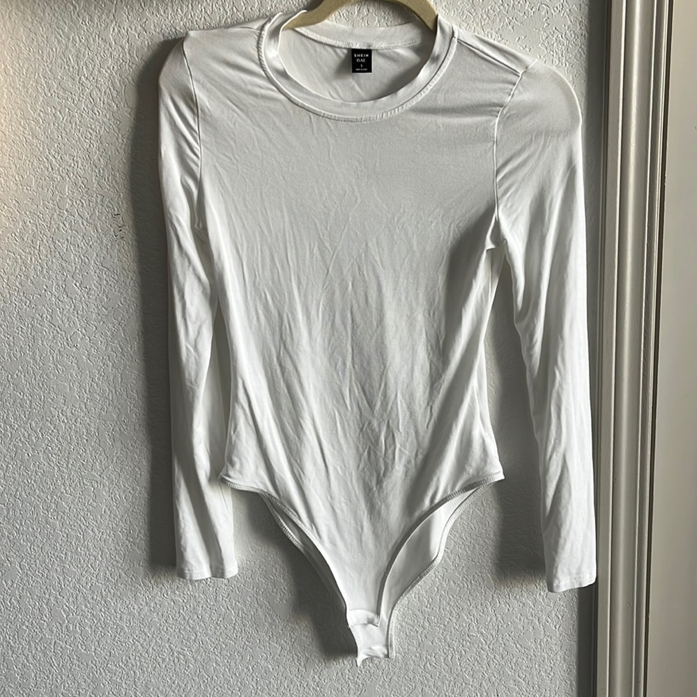 White long sleeve shein body suit (unworn)